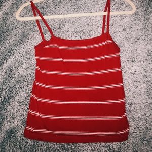 BRANDY MELVILLE — STRIPED FAYE TANK - Red/White